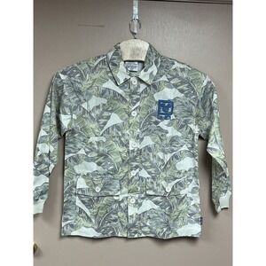 Walt Disney World Tropical Button-Up Linen Shirt Jacket Spirit Jersey Small NWOT